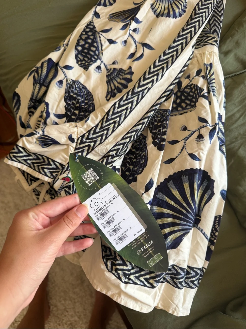 FARM Rio Ivory and Navy Floral-Print Maxi Dress - Picture 5 of 5